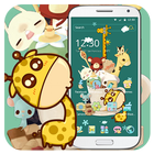 Green Cartoon Giraffe Wallpaper Cute Icon Theme-icoon