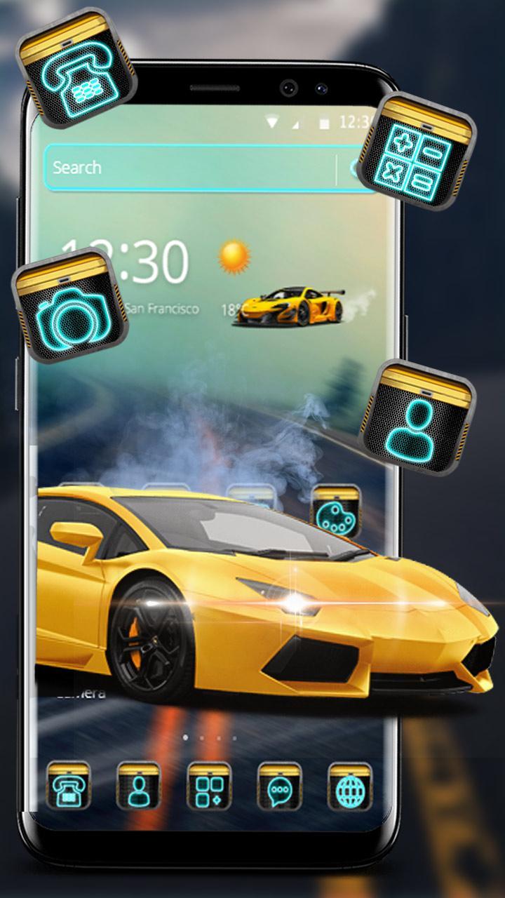 Super Speed Gelbes Auto Theme Fur Android Apk Herunterladen