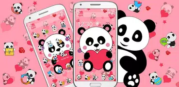 Coração Cor-de-rosa Panda Love Theme🐼