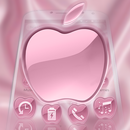Pink Crystal Silk Apple Theme APK