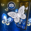 tema del lanzador mariposa azul diamante