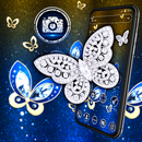 tema del lanzador mariposa azul diamante APK