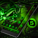 Tema verde del lanzador del dragón de neón APK