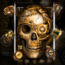 Golden Steampunk Skull Theme APK