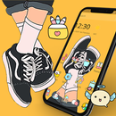 Yellow Fashion Shoes Cartoon Theme APK