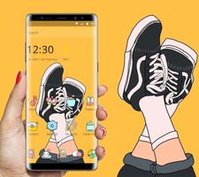 Yellow Fashion Shoes Cartoon Theme imagem de tela 1