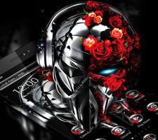 Red Rose Metal Skull Theme capture d'écran 3