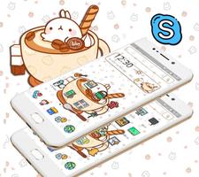 Cute Cartoon Baby Rabbit Theme 🐰 screenshot 3