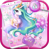 Galaxy Unicorn Cartoon Glitter Theme