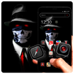 Tema de cráneo negro oscuro hombre 2D