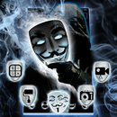 Fake Black Anonymous Mask Theme APK