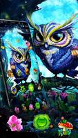 Colorful Artistry Forest Owl Theme plakat