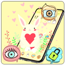 tema de lanzador de dibujos animados lindo conejo APK