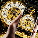 Gold Business Clock Luxury Theme APK