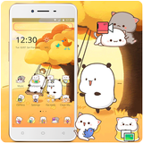 Cute Yellow Cartoon Launcher Theme icon
