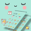 Blue Cute Cartoon Sweet Face Theme アイコン Blue Cute Cartoon Sweet Face Theme アイコン