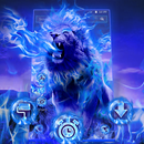 Wild Blue Flame Lion Theme APK
