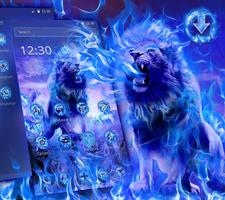 Wild Blue Flame Lion Theme capture d'écran 3