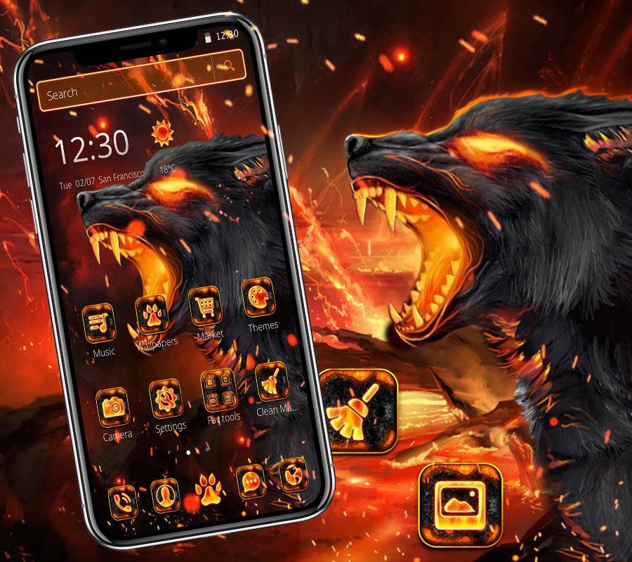 picture Lava Wolf Pictures firey lava wolf theme for android apk