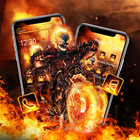 Flaming Skull Death Rider Theme icône