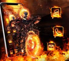 Flaming Skull Death Rider Theme Affiche