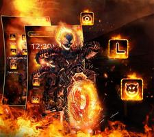 Flaming Skull Death Rider Theme capture d'écran 3