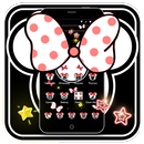 Neon Pink Minnie Theme Butterfly Icon Wallpaper APK