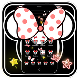 Icono de mariposa neón rosa tema minnie icono