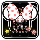 Neon Pink Minnie Theme Butterfly Icon Wallpaper আইকন