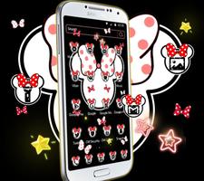 Neon hồng minnie chủ đề biểu tượng bướm hình nền ảnh chụp màn hình 2