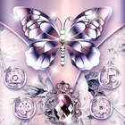 Purple Diamond Silk Butterfly आइकन