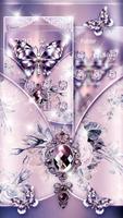 紫色鑽石絲綢蝴蝶主題 截圖 1