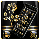 Golden Dark Black Rose Launcher Theme 🌷 icon