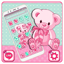 tema de peluche rosa hermosa historieta APK