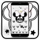 Black and White Cute Eminey Wallpaper Theme أيقونة