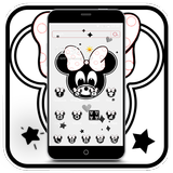 Black and White Cute Eminey Wallpaper Theme ikona