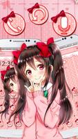 Pink Kawaii Girl Anime Fashion Theme capture d'écran 3