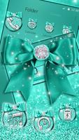 Turquoise Green Diamond Bow Theme 스크린샷 2