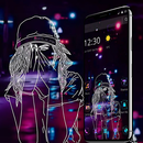 موضوع فتاة حزينة النيون APK