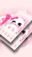 Cute Pink Kitty Cat Theme capture d'écran 2