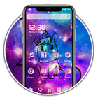 Pink cute Unicorn Wallpaper lock screen theme icône