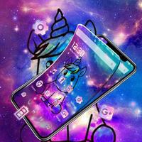 Pink cute Unicorn Wallpaper lock screen theme captura de pantalla 2