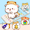 Cute Pink Cat Cartoon Kitty Launcher Theme 😻 APK