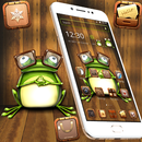 Cute Green Frog Wooden Theme 🐸 APK
