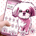 Cute Cartoon Dog Theme biểu tượng