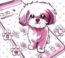 Cute Cartoon Dog Theme ảnh chụp màn hình 2