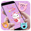 Pink Kitty, cute cartoon cat theme APK