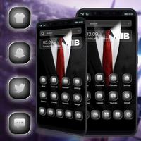 The Man In Black Launcher theme ảnh chụp màn hình 1