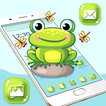 Cute Lovely Green Frog Cartoon Launcher Theme 🐸