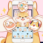 Cute Shiba Inu dog theme icône